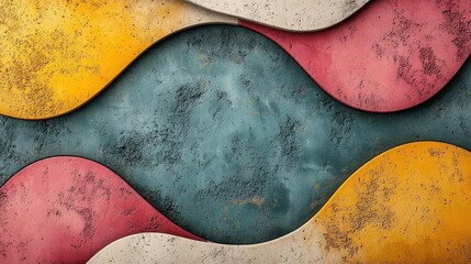 Obraz premium Abstract colorful waves textured background design