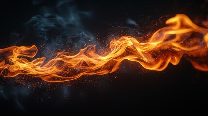 Abstract fire and smoke design