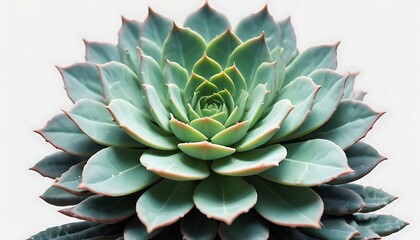 Fototapeta premium Stunning Echeveria Succulent: A Close-Up of Nature's Art