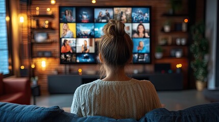 A global network video streaming service concept. 