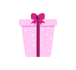 Gift Box Vector Illustration. Surprise Gift Box Illustration. Flat Style Vector.