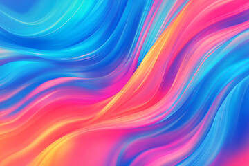 A mesmerizing, colorful abstract background featuring high-contrast, gradient streaks. The flowing, energetic lines in neon blue, fiery red, and soft coral create a dynamic, modern, and visually