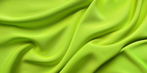 A high-quality neoprene fabric texture background in bold neon green. The smooth, flexible, and slightly shiny surface creates a sporty, modern aesthetic, perfect for activewear and futuristic textile