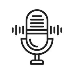 Voice Recorder icon vector image. Suitable for mobile apps, web apps and print media.