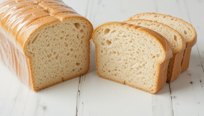 Freshly Baked Loaf of Bread, Sliced and Ready to Eat