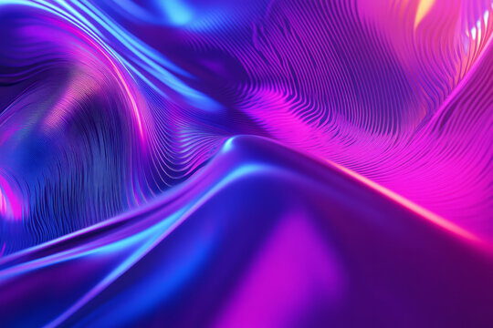 A bold, colorful abstract background with complex, hypnotic fractals. The intricate, interwoven patterns in electric purple, hot magenta, and glowing cyan create a psychedelic, visually striking, and