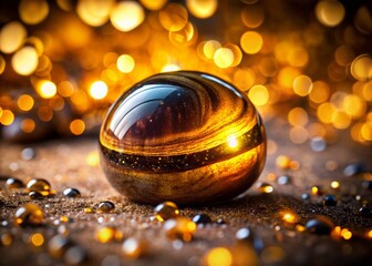 Tiger Eye Stone Bokeh Background - Gemstone Jewelry Photography