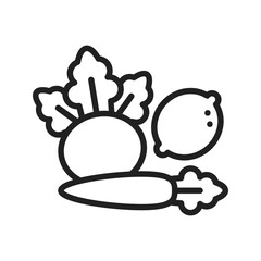 Vegetables icon vector image. Suitable for mobile apps, web apps and print media.