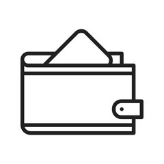 Wallet icon vector image. Suitable for mobile apps, web apps and print media.