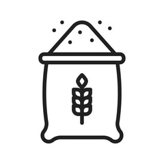 Wheat Flour icon vector image. Suitable for mobile apps, web apps and print media.