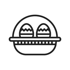 Fototapeta premium Eggs Basket icon vector image. Suitable for mobile apps, web apps and print media.