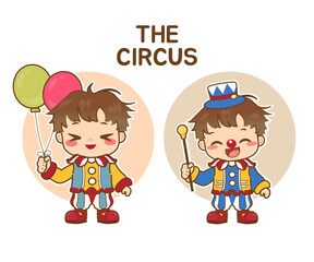 Character Circus boy cute