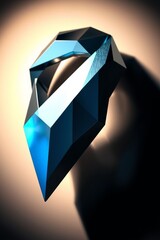 Geometric Blue Crystal Shape