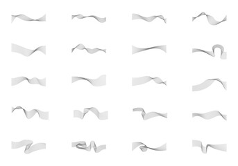 Minimalist Abstract Line Wave Element