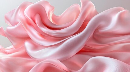 Obraz premium Elegant Pink Silk Drapery Soft Fabric Texture