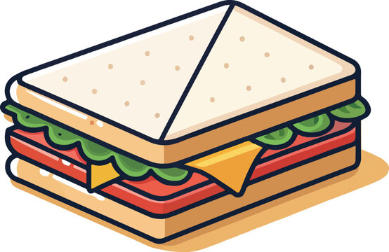 recommend clip art: Sandwich vector design in isolated vector, Sandwich Logo and icon design