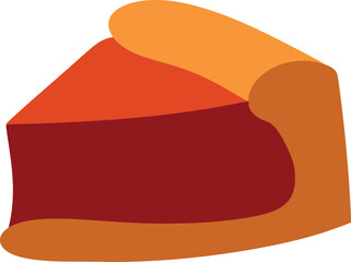 Thanksgiving Slice of Pie Illustration