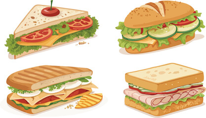 Sandwich icon design, Sandwich Illustration vector design