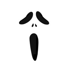 Ghost scream face silhouette 
