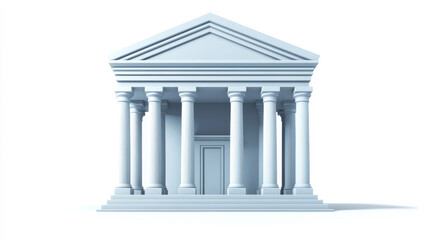 Fototapeta premium Classic architectural columns isolated on a white background