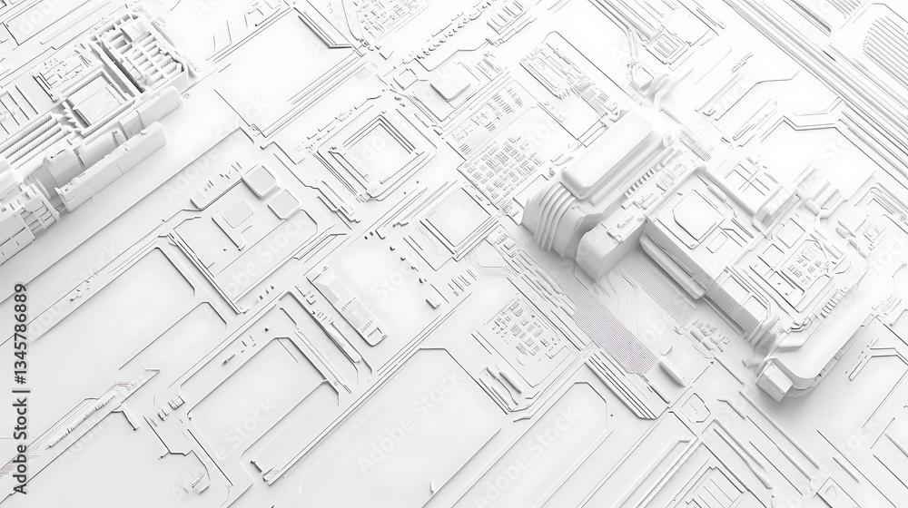Aufkleber intricate paper art depiction of big data technology and cyber security concepts in a modern abstrac