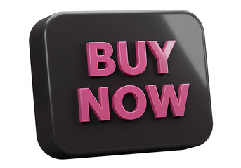 Black rectangular 'BUY NOW' button with bold pink text for e-commerce websites