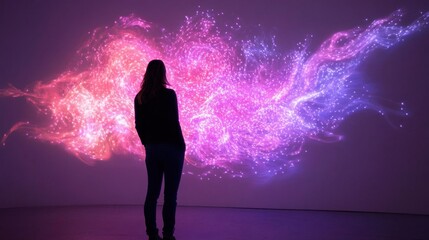 Captivating Fluid LED Wall Installation with Dynamic Visuals