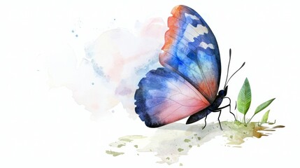 A captivating watercolor butterfly