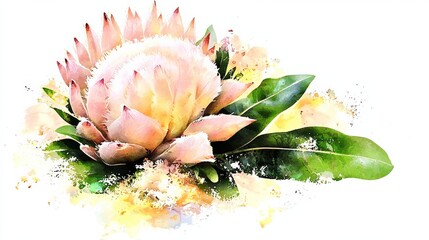 A detailed and elegant protea flower