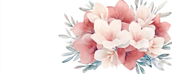 Naklejka premium A delicate floral watercolor