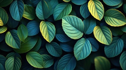 Lush Green Leaves Nature Background Texture