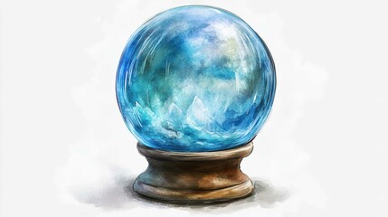 floated round blue ball isolate on transparency background PNG