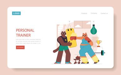 Fitness. Flat Vector Illustration