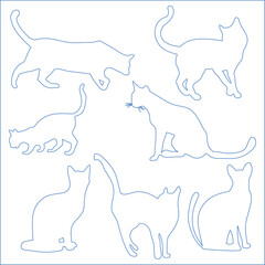 A vector illustration of a cat is a clean, scalable digital artwork with sharp, smooth lines.