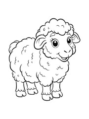 vector illustration of sheep