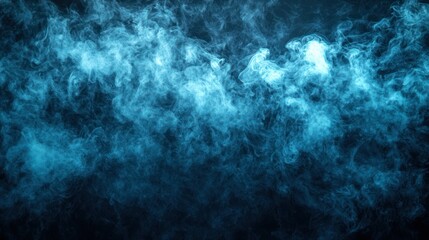 Obraz premium Abstract smoke swirls in teal and dark backgrounds