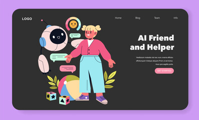 Beta Generation. Flat Vector Illustration