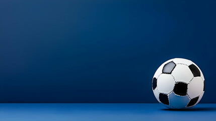 Pixelated Soccer Ball On Dark Blue Background
