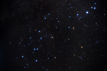 Night sky space background, Starry universe in dark blue sky, Milky way galaxy with stardust field in deep universe