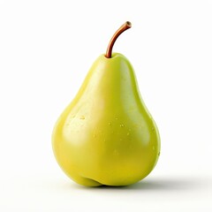 an AI Image Generator, Fresh Green Pear Isolated with Water Droplets