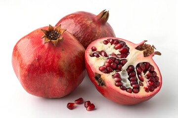 pomegranate isolated on white background
