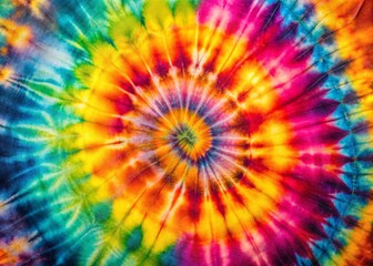 Vintage Tie Dye Shirt, Retro 60s 70s Psychedelic Swirl Pattern, Colorful Boho Clothing Fabric Texture