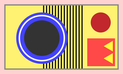 Bauhaus pattern, Geometric mosaic. Modern geometry figure, shape. Bauhaus. Geometric mosaic. Minimal mural texture. Scandinavian. Geometric mosaic print. retro wallpaper. 