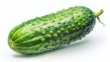 Whimsical Hand-Drawn Cucumber Illustration on White Background - Surreal Stock Photo