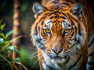 Fototapeta premium Wild Animal Prey: Close-Up of a Vulnerable Creature in its Natural Habitat, Left Composition with Copy Space