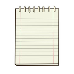 Blank Spiral Notebook Page Illustration