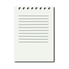 Blank Notepad with Lines for Writing