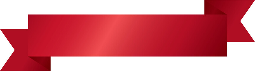 Naklejka premium Elegant Red Ribbon Banner