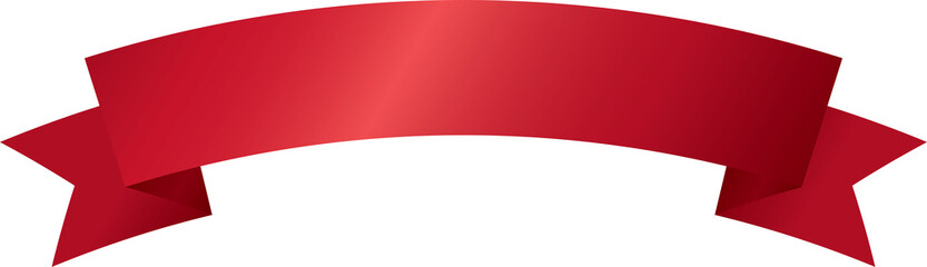 Elegant Red Ribbon Banner