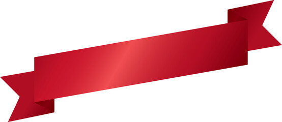 Elegant Red Ribbon Banner